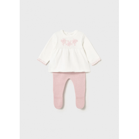 AJUAR MAYORAL NIÑA REF 2553 BLANCO-ROSADO