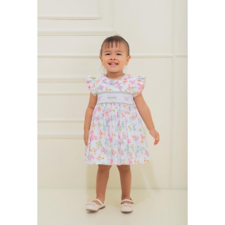 VESTIDO BORDINO NIÑA 6292 ESTAMPADO MARIPOSAS