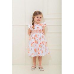 VESTIDO BORDINO NIÑA REF 6300 NARANJA