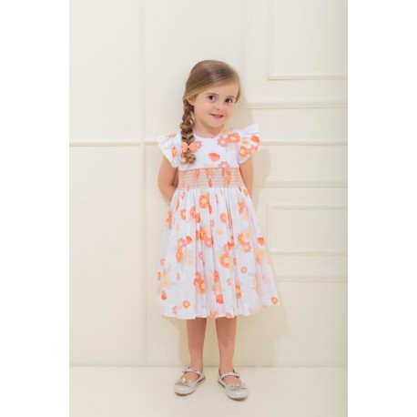 VESTIDO BORDINO NIÑA REF 6300 NARANJA