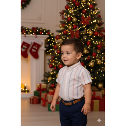 CAMISA BABY REF 2239 RAYAS ROJO AZUL