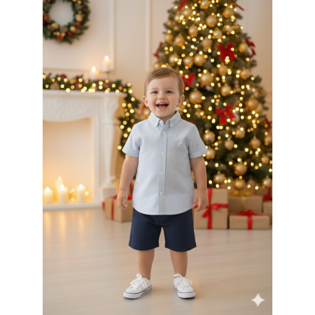 CAMISA MANGA CORTA REF 2245 AZUL