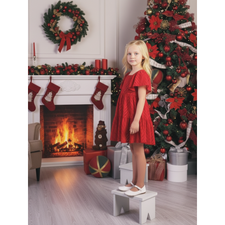 VESTIDO NIÑA REF 15411 ROJO