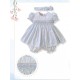 VESTIDO BORDINO NIÑA REF 6334 CELESTE