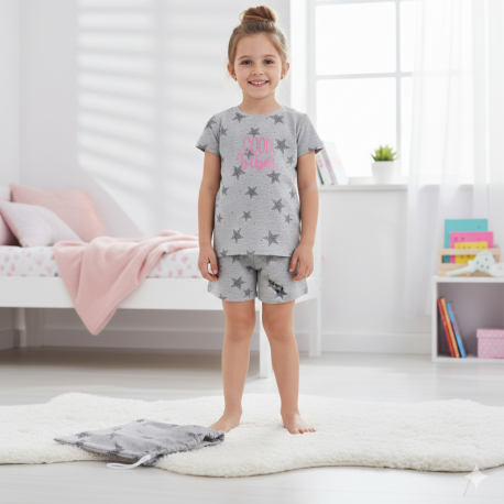 PIJAMA JUNIOR NIÑA REF 21G-P002AL GRIS