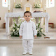 BORDINO CONJUNTO GUYABERA NIÑO REF 1197-1 BLANCO