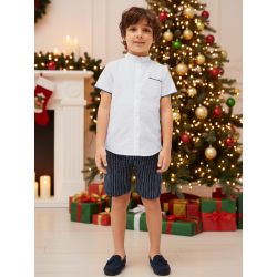 CONJUNTO EN LINO NIÑO REF 3240 MARINO