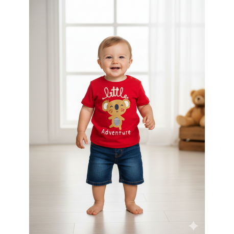 LOSAN CAMISETA NIÑO 117-1001AL ROJO