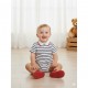 BODY BABY NIÑO REF 23004 BLANCO RAYAS