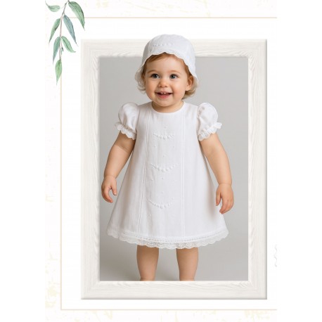 VESTIDO NIÑA REF 6359 BLANCO