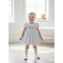 VESTIDO BORDINO NIÑA REF 6334 CELESTE