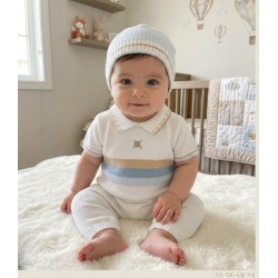 AJUAR NIÑO JUMPER + GORRO REF 000 AZUL