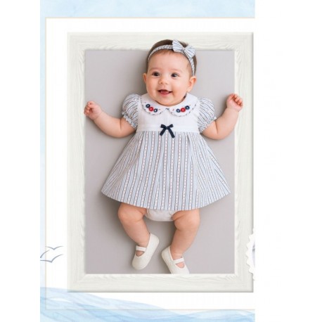 VESTIDO BORDINO NIÑA REF 6335 MARINERO