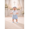 CONJUNTO NIÑO REF 1420 BLANCO-AZUL