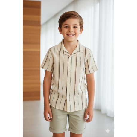 CAMISA NIÑO REF 6943 BEIGE
