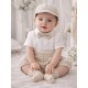 CONJUNTO BORDINO REF 1379 BEIGE-BLANCO