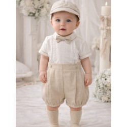 CONJUNTO BORDINO REF 1379 BEIGE-BLANCO