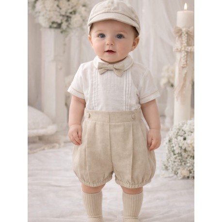 CONJUNTO BORDINO REF 1379 BEIGE-BLANCO
