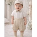 CONJUNTO BORDINO REF 1379 BEIGE-BLANCO