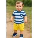 CONJUNTO BABY NIÑO REF 303-24015 AZUL-AMARILLO