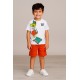 CONJUNTO NIÑO REF 303-24008 BLANCO-NARANJA