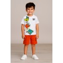 CONJUNTO NIÑO REF 303-24008 BLANCO-NARANJA