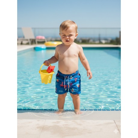 BERMUDA BABY NIÑO PLAYERA REF 702-24004 AZUL