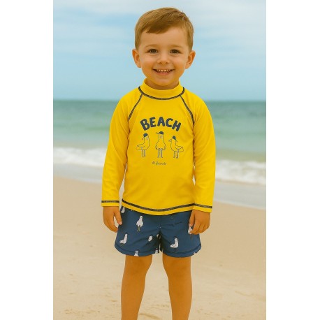 CONJUNTO BABY NIÑO PLAYERO REF 703-24005 AMARILLO