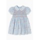 VESTIDO BORDINO NIÑA REF 6294 CELESTE