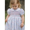 VESTIDO BORDINO NIÑA REF 6294 CELESTE