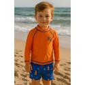 CONJUNTO PLAYERO NIÑO REF 602-24005 NARANJA