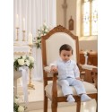 CONJUNTO BORDINO NIÑO REF 1400L AZUL RAYAS