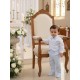 CONJUNTO BORDINO NIÑO REF 1400L AZUL RAYAS