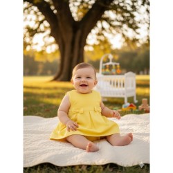 VESTIDO BABY NIÑA REF 501-24015 AMARILLO