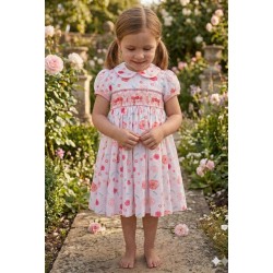 VESTIDO BORDINO NIÑA REF 6293 ESTAMPADO FLORES