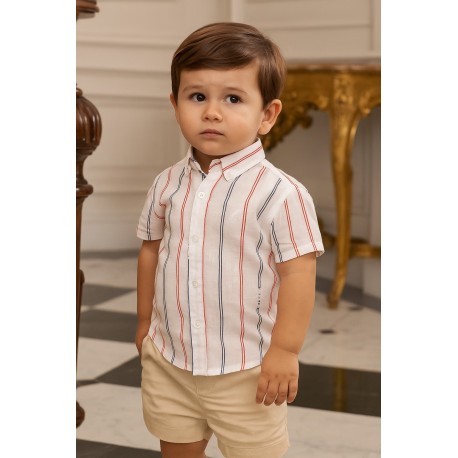 CAMISA BABY REF 2239 RAYAS ROJO AZUL