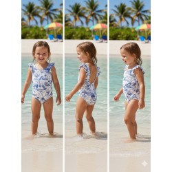 VESTIDO DE BAÑO ZIPPY REF 23009 AZUL