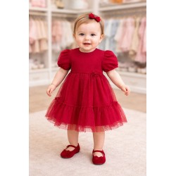 VESTIDO TUL BABY NIÑA REF 2971 ROJO