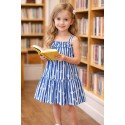 VESTIDO NIÑA REF 501-24025 RAYAS AZULES