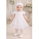 VESTIDO BORDINO NIÑA REF 5914 BLANCO