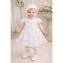 VESTIDO BORDINO NIÑA REF 5914 BLANCO