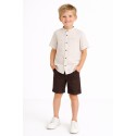 CAMISA NIÑO REF 302-24007 BEIGE