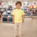 CAMISA EN LINO NIÑO REF 23013 AMARILLO