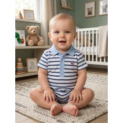 MAMELUCO NIÑO REF 23003 BLANCO RAYAS