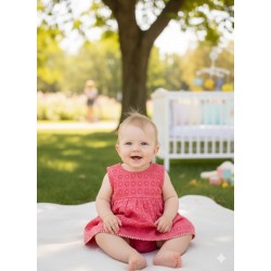 VESTIDO BABY NIÑA REF 31W-7002 CORAL