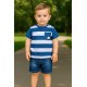 CAMISETA BABY NIÑO REF 303-24015 BLANCO-AZUL
