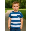 CAMISETA BABY NIÑO REF 303-24015 BLANCO-AZUL