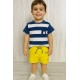 CAMISETA BABY NIÑO REF 303-24015 BLANCO-AZUL