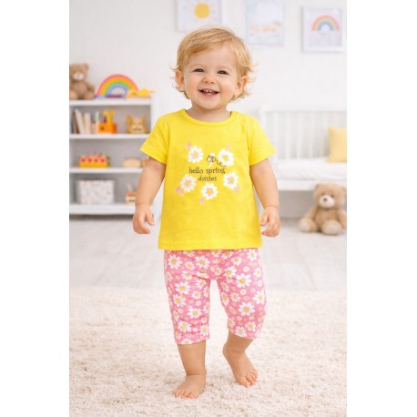 CONJUNTO BABY NIÑA REF 602-24003 AMARILLO