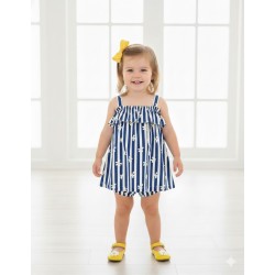 VESTIDO NIÑA REF 501-24013 AZUL RAYAS